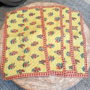 SOFT SURROUNDINGS Set of 4 KING PILLOWCASE SHAMS Cotton Paisley Floral, INDIA